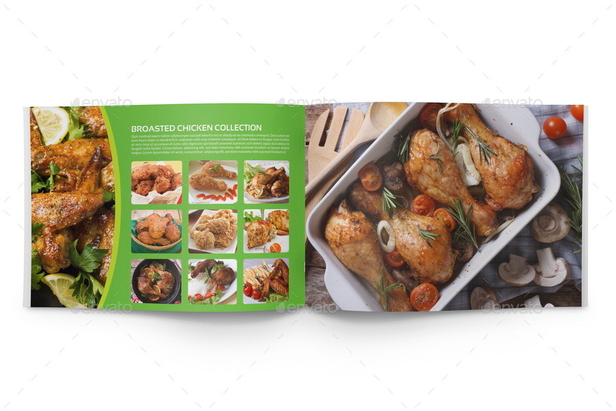 Food Products Catalog Brochure Template 24 Pages, Print Templates